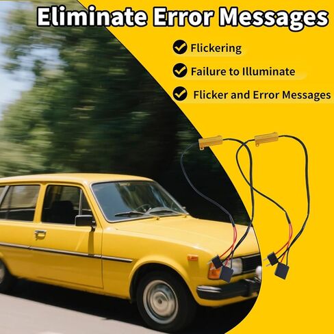 2Pcs H7 Load Resistor Kit Fix Hyper Flash, 50W 6 Ohm H7 Resistors for Switchback Turn Signal Light, Load Resistor Turn Signal Kit Canbus Decoder in Kuwait