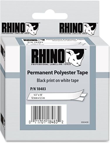 Rhinopro 1/2in White Permanent Poly Labels in Saudi Arabia