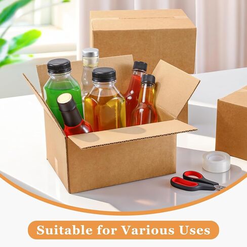 25 Pack 7x5x4 Inches Shipping Boxes, Kraft Corrugated Mailer Boxes, Heavy Duty Cardboard Box, Small Shipping Box for Shipping Packaging Mailing Storage Small Business in Kuwait
