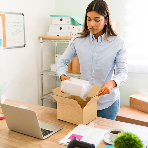 25 Pack 7x5x4 Inches Shipping Boxes, Kraft Corrugated Mailer Boxes, Heavy Duty Cardboard Box, Small Shipping Box for Shipping Packaging Mailing Storage Small Business in Kuwait