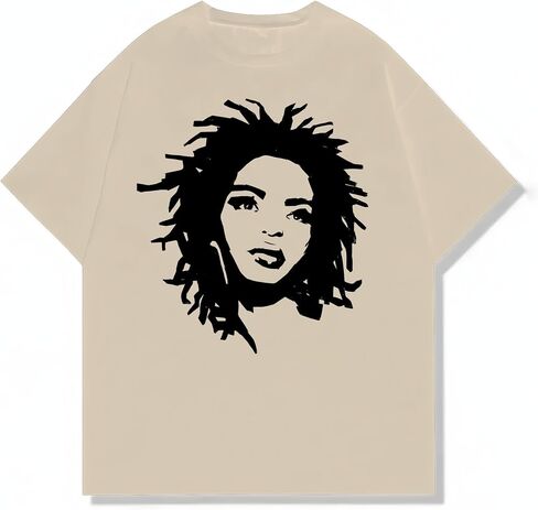 Iconic The Miseducation of Lauryn Music Hill، تي شيرت برسوم Y2K عتيق للجنسين، نمط الجرونج في الشوارع، جمالي قديم in Saudi Arabia