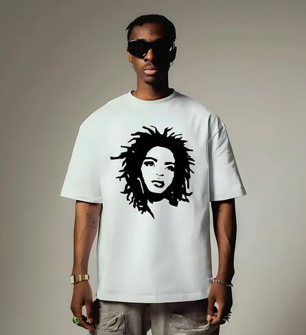 Iconic The Miseducation of Lauryn Music Hill، تي شيرت برسوم Y2K عتيق للجنسين، نمط الجرونج في الشوارع، جمالي قديم in Saudi Arabia
