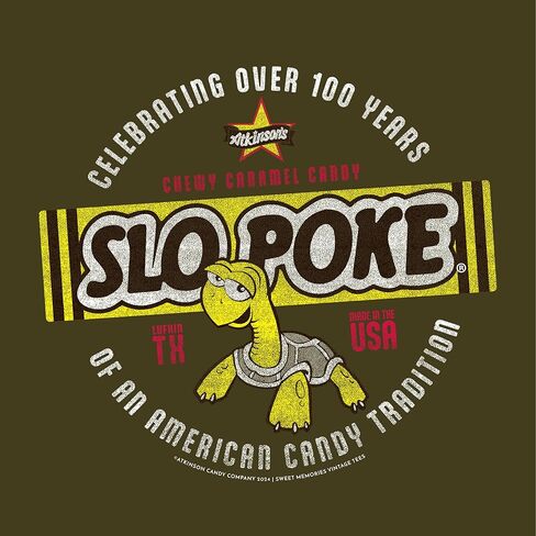 Slo Poke® Chewy Caramel Candy T-Shirt – Retro Candy Logo Graphic Tee, Vintage Candy Lover Shirt in Saudi Arabia