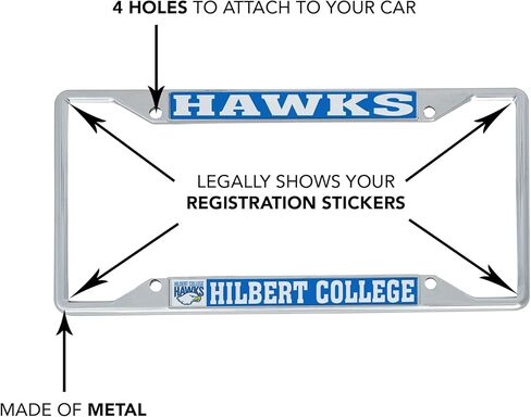 إكسسوارات السيارات من Desert Cactus Hilbert College إطار لوحة ترخيص معدني للجزء الأمامي أو الخلفي من السيارة (تعويذة 2 حزمة) in Saudi Arabia