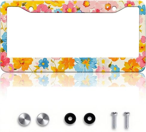 American Flag Metal License Plate Frame Aluminum Material Fits US/Canada 12x6 Inch Standard Plates Patriotic License Plate Frames Car Decorative Parts Car License Plate Frame in Kuwait