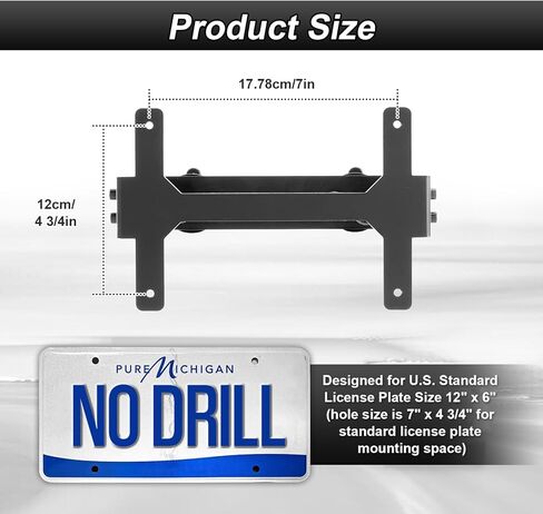 License Plate Holder No Drilling Fit BMW X3 Adjustable Front License Plate Frame Compatible with X1 X4 240i 340i (Bolt Pattern: 7 X 4.75") in Saudi Arabia