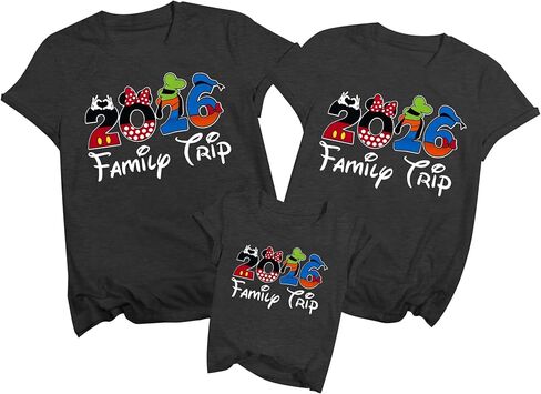 Family Vacation Matching Shirts 2026 Magical Family Matching Outfits Cute Magical Summer Trip Clothes in Kuwait