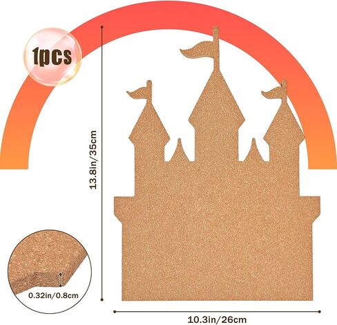Castle Pin Display Cork Board - 14x11 inch Enamel Pin Board for Brooch and Pin Collection Display, Ideal for Home, Office and School Decor in Saudi Arabia