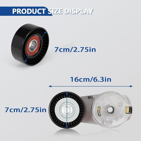 38323 Belt Tensioner Idler Pulley Assembly for Chrysler 300 Town&Country for Dodge Challenger Charger Durango Grand Caravan for Jeep Commander Grand Cherokee for Ram 1500 2500 3500 2006-2016 in Saudi Arabia