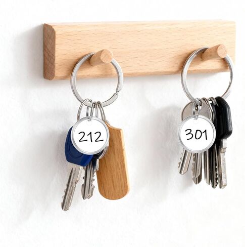 70Pcs Key Tags, Key Tags with Labels, Luggage Tag Keys Labels with Ring, Writable Name Taging Metal Rings for Name, Luggage, Bags, Car and Door Keys in Saudi Arabia
