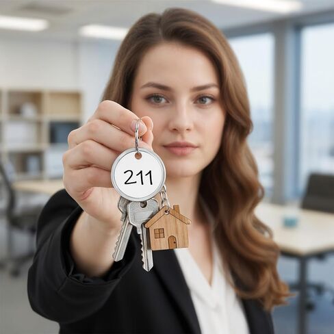 70Pcs Key Tags, Key Tags with Labels, Luggage Tag Keys Labels with Ring, Writable Name Taging Metal Rings for Name, Luggage, Bags, Car and Door Keys in Saudi Arabia