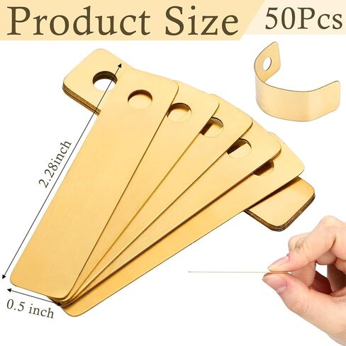 50 Pcs Brass Tags for Trapping Copper Tags Crab Trap Identification Tag Trapping Supplies for Hunting Wildlife Tracking Outdoor Equipment in Kuwait