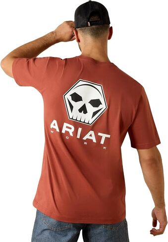 تي شيرت رجالي من ARIAT مصنوع من قطن حديد التسليح وجمجمة قوية in Kuwait