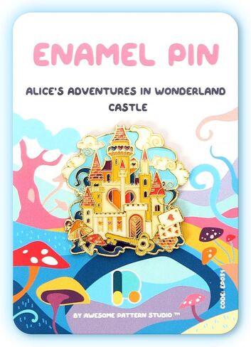 Enamel Pin - Alice's in Wonderland Castle. Collector’s Edition, Durable & Stylish Souvenir Pin for Backpacks, Jackets, Hats, and Accessories in Saudi Arabia