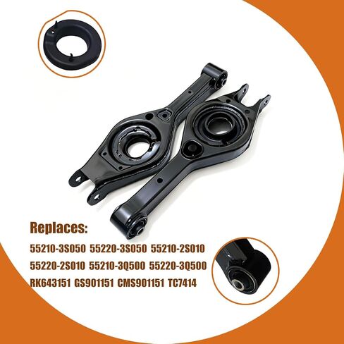 2PCS Rear Lower Control Arm Compatible with Hyundai Sonata 2011–2014, Tucson 2010-2015(FWD), Kia Optima 2011–2015,Sportage 2011-2014(FWD), Replaces# 55210-3S050, 55220-3S050 Driver & Passenger Side in Saudi Arabia