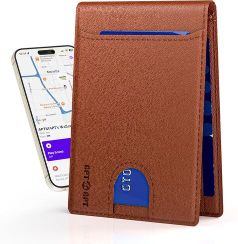 حامل جواز سفر للسفر مع جهاز Find My Tracker، حماية RFID، غطاء جواز سفر جلدي أساسي للسفر ومحفظة للرجال والنساء، حامل 5 بطاقات، فتحات SIM/SD، شحن لاسلكي (أسود) in Kuwait