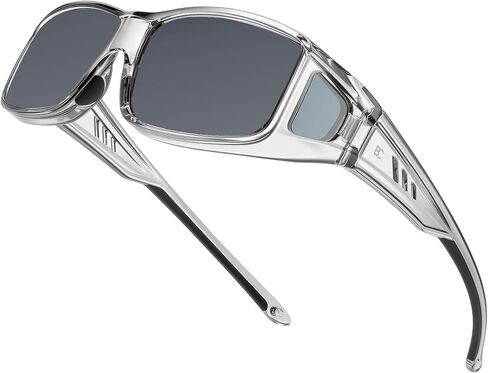 نظارات شمسية مستقطبة من BIRCEN: حماية من الأشعة فوق البنفسجية حول نظارات TR90 الشمسية فوق النظارات للرجال والنساء الذين يقودون الصيد in Kuwait