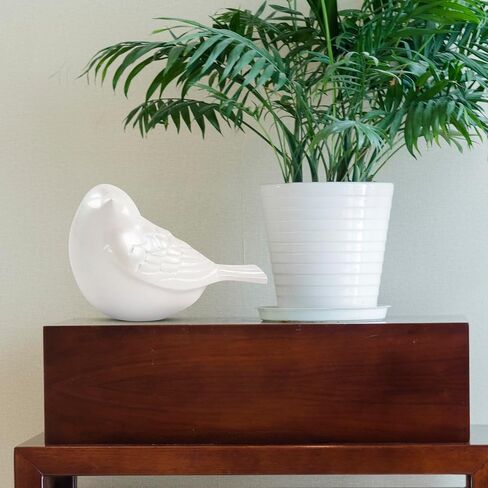 جرة صغيرة للرماد من OneWorld Memorials Songbird Bronze Memorial - جرة تذكار صغيرة جدًا - تحمل ما يصل إلى 5 بوصات مكعبة من الرماد - تذكارات حرق الجثث باللون الأبيض اللؤلؤي للرماد in Kuwait