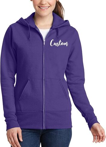TEEAMORE Custom Womens Full-Zip Hoodie Sweatshirt Wedding Anniversary Bachelorette Bridal Shower in Saudi Arabia