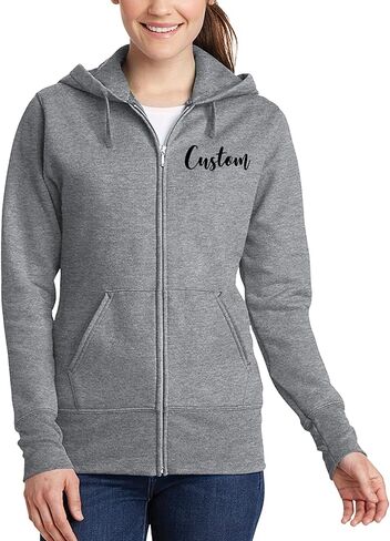 TEEAMORE Custom Womens Full-Zip Hoodie Sweatshirt Wedding Anniversary Bachelorette Bridal Shower in Saudi Arabia