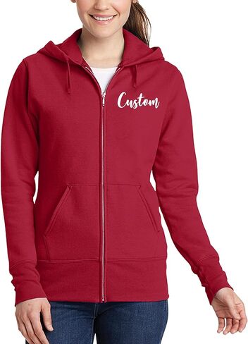 TEEAMORE Custom Womens Full-Zip Hoodie Sweatshirt Wedding Anniversary Bachelorette Bridal Shower in Saudi Arabia