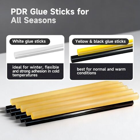 مجموعة مسدس الغراء الساخن 100 وات لإصلاح الانبعاجات بدون طلاء، مسدس صمغ سريع التسخين بدرجة حرارة عالية خلال 1-2 دقيقة مع 15 عصا غراء، فوهة مضادة للتنقيط، أداة سحب انبعاجات الجسم الأوتوماتيكية الاحترافية in Kuwait