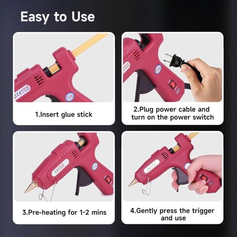 مجموعة مسدس الغراء الساخن 100 وات لإصلاح الانبعاجات بدون طلاء، مسدس صمغ سريع التسخين بدرجة حرارة عالية خلال 1-2 دقيقة مع 15 عصا غراء، فوهة مضادة للتنقيط، أداة سحب انبعاجات الجسم الأوتوماتيكية الاحترافية in Kuwait