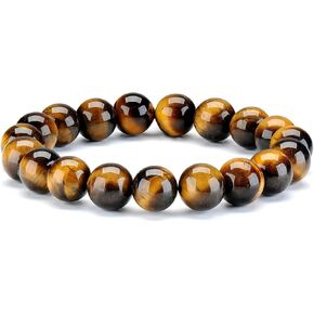 COSFAN الطبيعية خرز عين النمر سوار 10 مللي متر كريستال الأحجار الكريمة مطرز الرجال النساء مالا الصلاة زن البوذية سوار in Kuwait