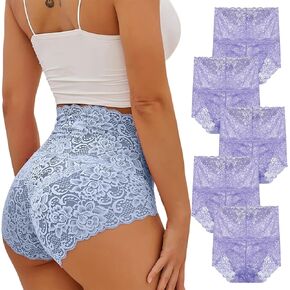 Lace Panties - Sexy High Waist Pretty Lace Panties, Tummy Breathable Plus Size in Saudi Arabia