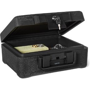 Amazon Basics Fire Chest مع مفتاح ميكانيكي، 0.22 متر مكعب. قدم، أسود in Kuwait