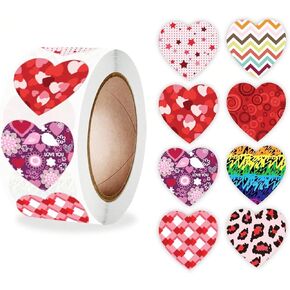 1000Pcs Pink Heart-Shaped Stickers / 1-inch Decorative Stickers/Specially Designed for Valentine's Day, Parties, Birthdays, Weddings, Anniversaries, and Other Occasions. (Love01) in Saudi Arabia