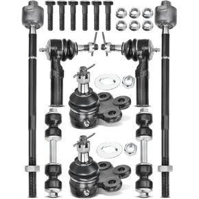 8pcs Front Sway Bar Kit Tie Rod End Bushing Mounting Hardware Nut Boot for Bonneville for Aurora for Seville for DeVille for Riviera for Park Avenue for LeSabre ES3452 K700528, Fast delivery in Kuwait