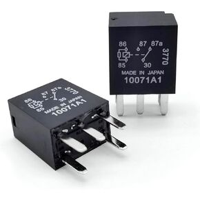 2 PCS Fuel Pump Relay, 12V 5-Pin 30A Direct Plug Power Relay, OE #G8V-RH-1C7T-R-DC12V, 301-1C-C-R1, Universal for Most Cars (Black) in Kuwait