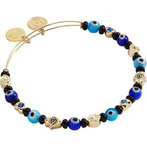 أساور Alex and Ani Evil Eye - أحجار الياقوت والكريستال، خالية من النيكل، مجوهرات عين الشر المشعة للنساء in Kuwait