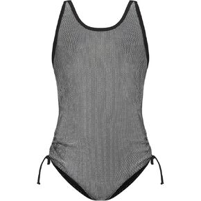 ملابس سباحة Lovekider من قطعة واحدة للفتيات من سن 6 إلى 12 سنة بلون ذهبي معدني لامع وأشرطة قابلة للتعديل برباط للسباحة in Kuwait