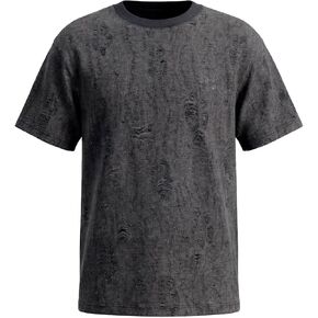 Men's Sequin Print T-Shirt Round Neck, Short Sleeves Soft Stretch Fabric Casual Relaxed fit Printed top in Saudi Arabia