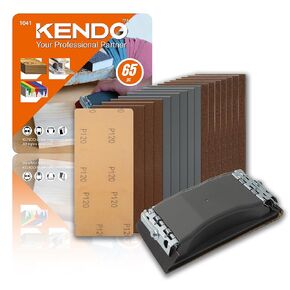 KENDO 44PCS Sand Paper Variety Pack Sandpaper 14 Grits Assorted for Wood Furniture Finishing, Metal Sanding and Automotive Polishing, Wet Dry Sandpaper in Saudi Arabia