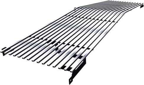 APS Compatible with Chevy GMC C K Pickup 1981-1987 & 81-88 Blazer Suburban Jimmy with Stacked Lights Main Upper Stainless Steel Chrome Polished Horizontal Billet Front Grill Grille Insert C85002S in Saudi Arabia