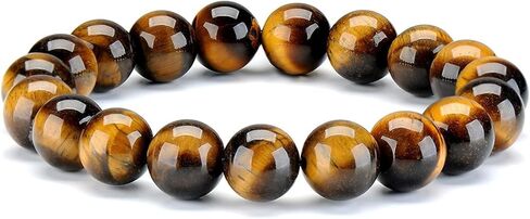 COSFAN الطبيعية خرز عين النمر سوار 10 مللي متر كريستال الأحجار الكريمة مطرز الرجال النساء مالا الصلاة زن البوذية سوار in Kuwait