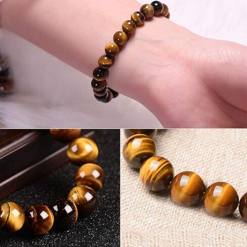 COSFAN الطبيعية خرز عين النمر سوار 10 مللي متر كريستال الأحجار الكريمة مطرز الرجال النساء مالا الصلاة زن البوذية سوار in Kuwait