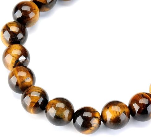 COSFAN الطبيعية خرز عين النمر سوار 10 مللي متر كريستال الأحجار الكريمة مطرز الرجال النساء مالا الصلاة زن البوذية سوار in Kuwait