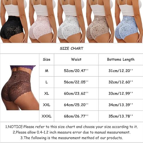 Lace Panties - Sexy High Waist Pretty Lace Panties, Tummy Breathable Plus Size in Saudi Arabia