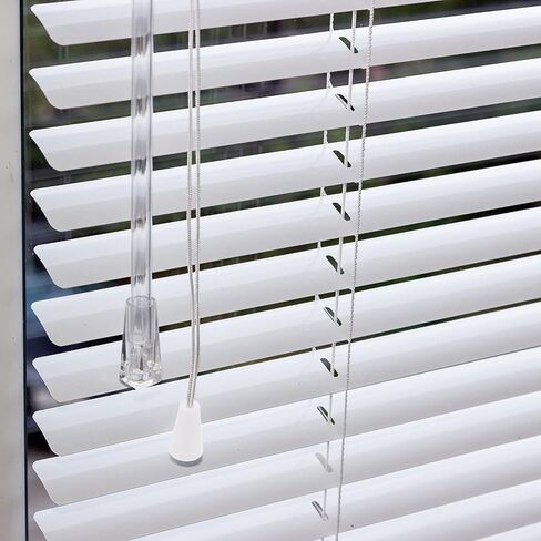 SEWACC Blind Pull Cord Knobs 15pcs White Plastic Cord Tassel Window Blind Cord Knobs Drops Pull End for Roman Blinds or Shades Curtain Crafts Drawstring Tassels Window Decor in Saudi Arabia