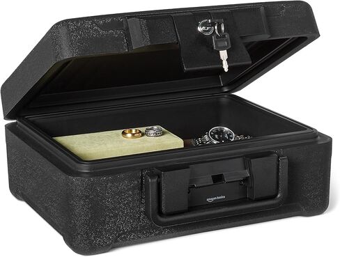 Amazon Basics Fire Chest with Mechanical Key, 0.22 cu. ft, Black in Saudi Arabia