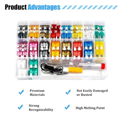 HZEL 306PCS Car Fuse Assortment Kit, 90PCS Standard & 108PCS Mini & 108PCS Low Profile Mini Mixed Blade Fuses with Circuit Tester, 2A 5A 7.5A 10A 15A 20A 25A 30A 35A, Universal for Vehicles in Saudi Arabia
