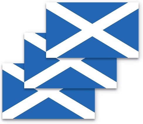 3x5 Scottish Flag Sticker 3-Pack - Waterproof, Durable, Blue & White Scottish Flag Bumper Sticker in Saudi Arabia