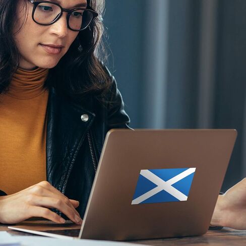 3x5 Scottish Flag Sticker 3-Pack - Waterproof, Durable, Blue & White Scottish Flag Bumper Sticker in Saudi Arabia