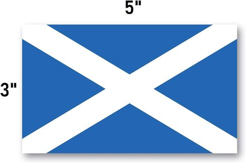 3x5 Scottish Flag Sticker 3-Pack - Waterproof, Durable, Blue & White Scottish Flag Bumper Sticker in Saudi Arabia