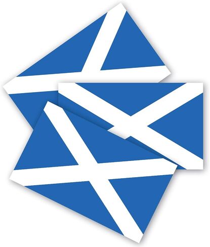 3x5 Scottish Flag Sticker 3-Pack - Waterproof, Durable, Blue & White Scottish Flag Bumper Sticker in Saudi Arabia