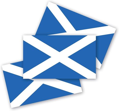 3x5 Scottish Flag Sticker 3-Pack - Waterproof, Durable, Blue & White Scottish Flag Bumper Sticker in Saudi Arabia